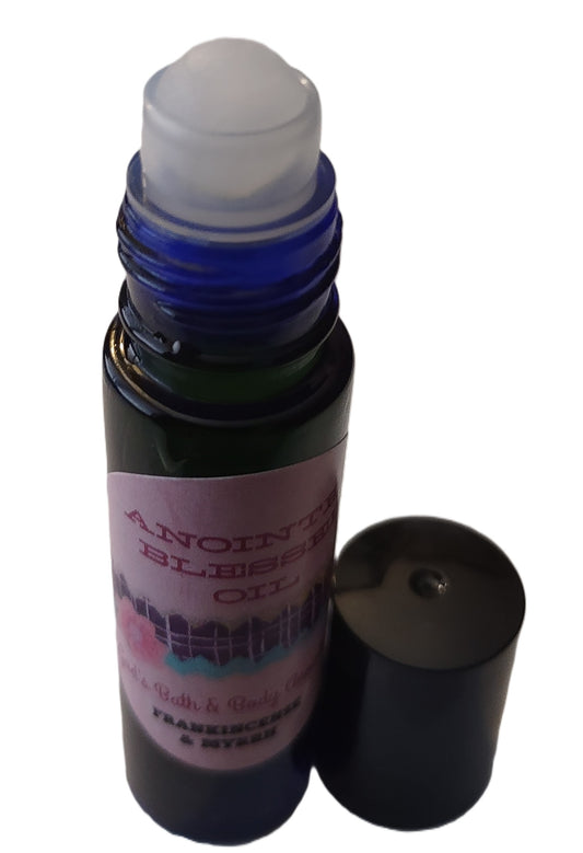 Frankincense and Myrrh anointed blessed oil 1/3oz roll-on bottle