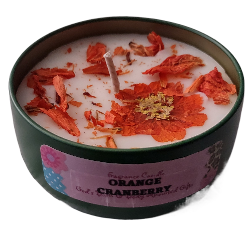Orange Cranberry - 8oz metallic tin can with lid
