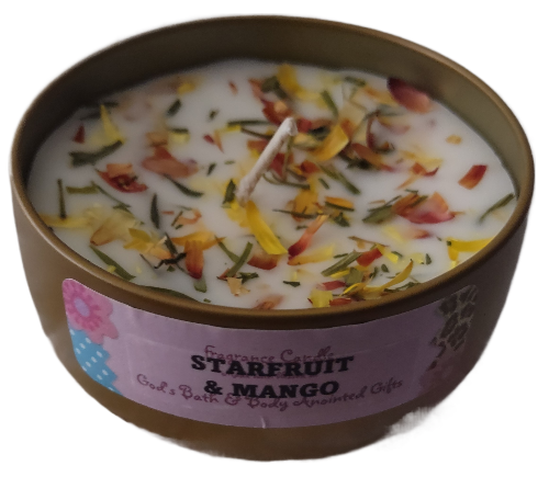 Starfruit & Mango - 8oz metallic tin can with lid