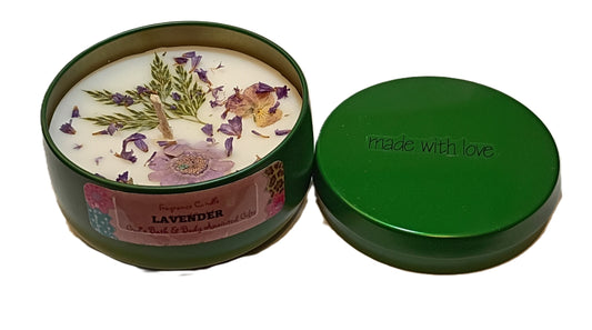 Lavender - 8oz metallic tin can with lid