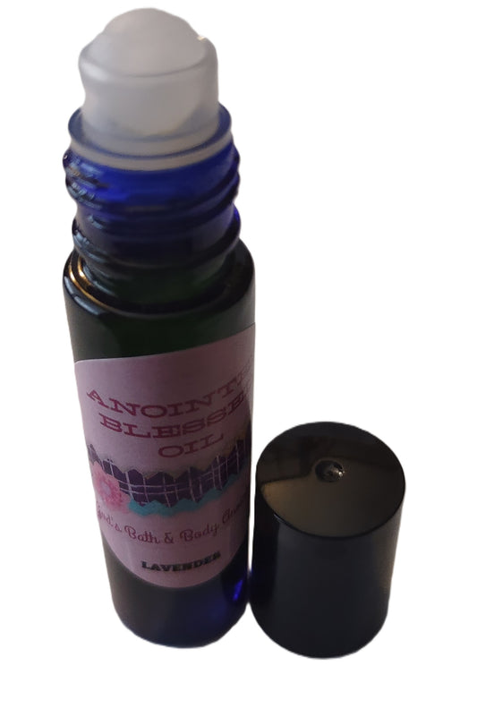 Lavender anointed blessed oil - 1/3oz roll-on bottle