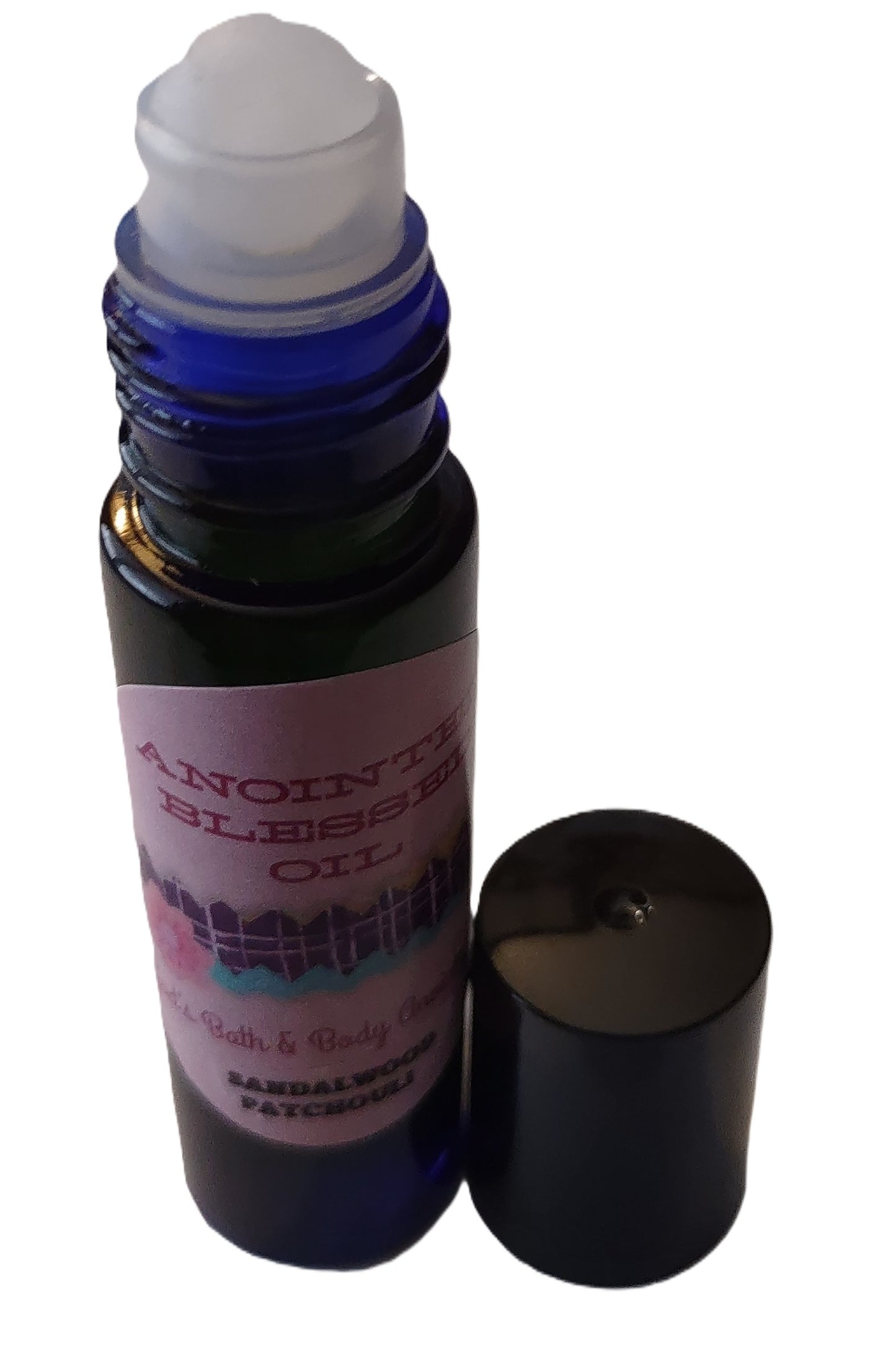 Sandalwood Patchouli anointed blessed oil - 1/3oz roll-on bottle