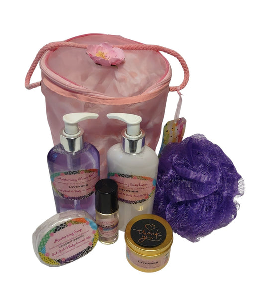 Lavender Fragrance Hanging Crate Basket - 6 piece set
