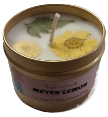 Meyer Lemon - 4oz metallic tin can with lid