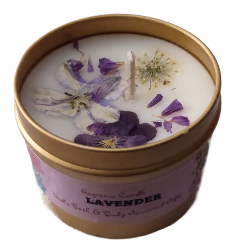 Lavender - 4oz metallic tin can with lid