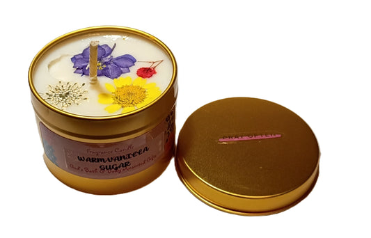 Warm Vanilla Sugar - 4oz metallic tin can with lid