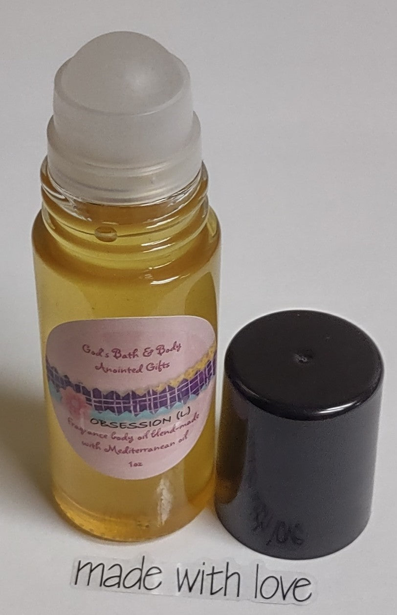 Moisturizing fragrance roll-on body oil blend - 1oz bottle