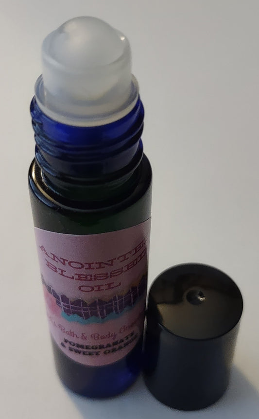 Pomegranate & Sweet Orange anointed blessed oil - 1/3oz roll-on bottle