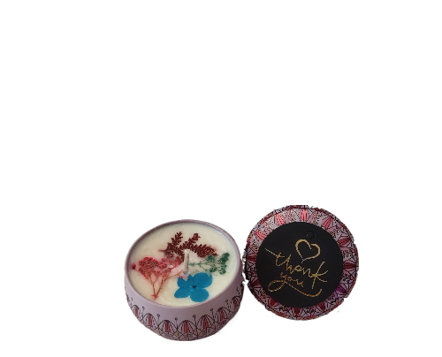 Waterlily & Bluebell Fragrance Candles (Pure Organic Soy Wax - No coloring)