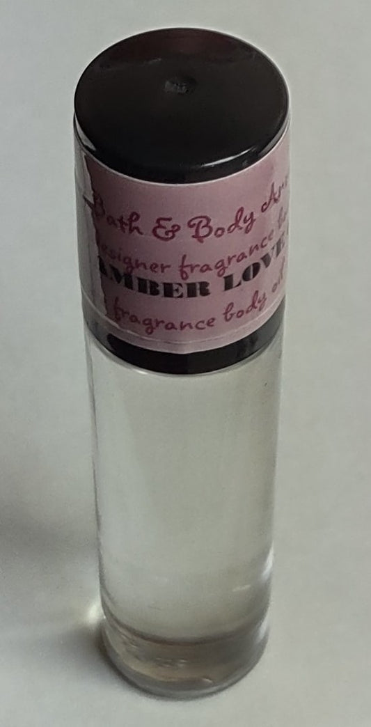 Amber Love fragrance body oil for women