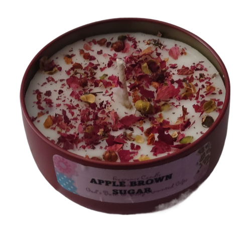 Apple Brown Sugar - 8oz metallic tin can with lid