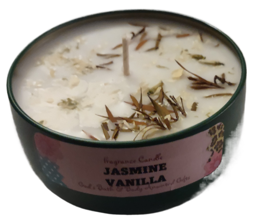Jasmine Vanilla - 8oz metallic tin can with lid