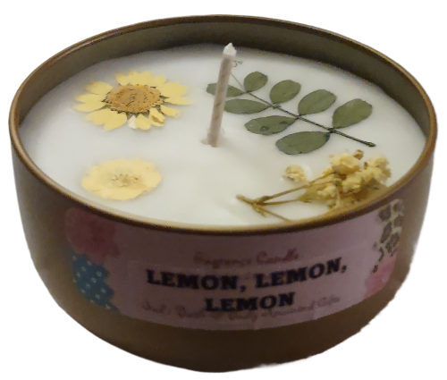 Lemon, Lemon, Lemon - 8oz metallic tin can with lid