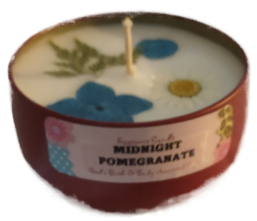 Midnight Pomegranate - 8oz metallic tin can with lid