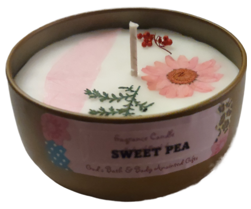 Sweet Pea - 8oz metallic tin can with lid