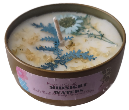 Midnight Waters - 8oz metallic tin can with lid