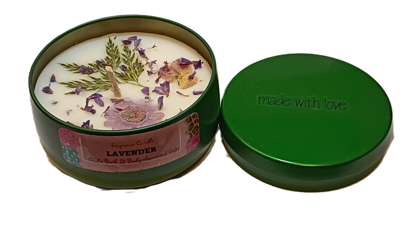 Lavender - 8oz metallic tin can with lid