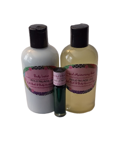 Polo Black Moisturizing 3 Piece Bath Set for men - our impression.