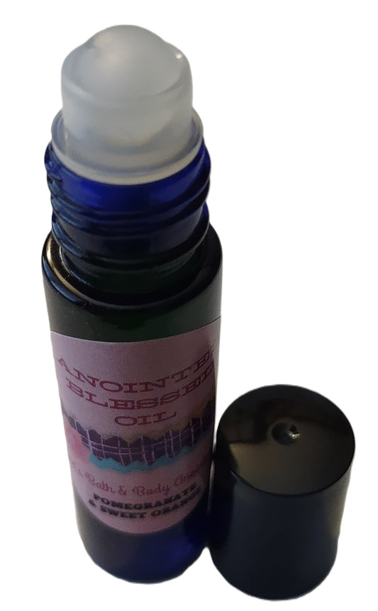 Pomegranate & Sweet Orange anointed blessed oil - 1/3oz roll-on bottle