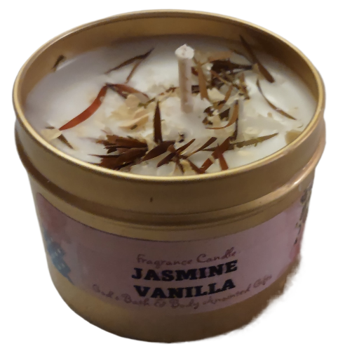 Jasmine Vanilla - 4oz metallic tin can with lid