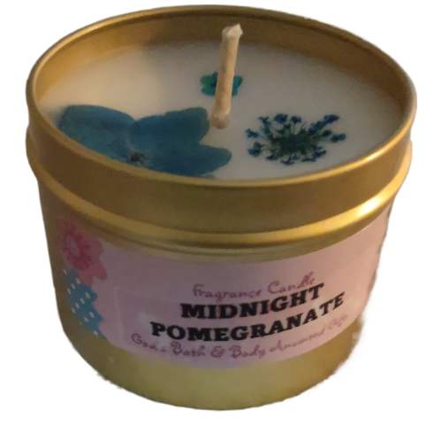 Midnight Pomegranate - 4oz metallic tin can with lid