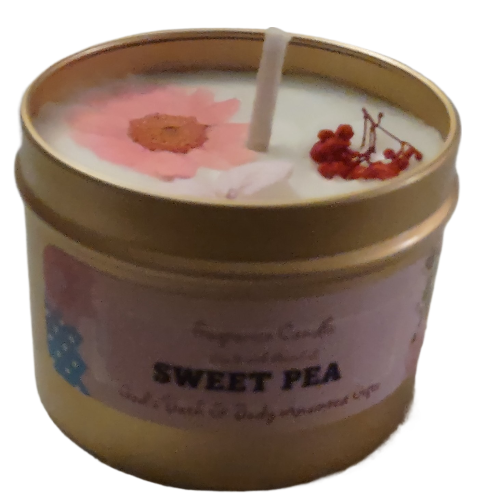 Sweet Pea - 4oz metallic tin can with lid