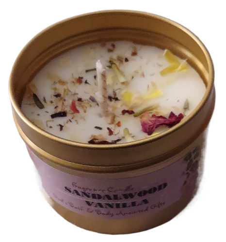Sandalwood Vanilla - 4oz metallic tin can with lid