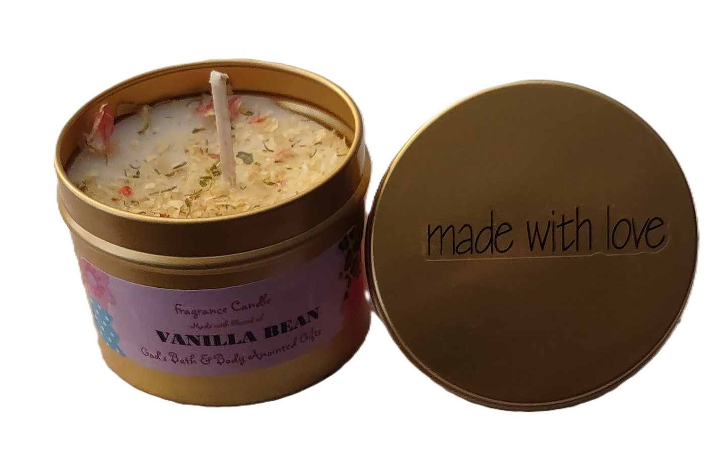 Vanilla Bean - 4oz metallic tin can with lid