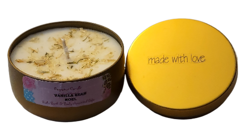 Vanilla Bean Noel - 8oz metallic tin can with lid