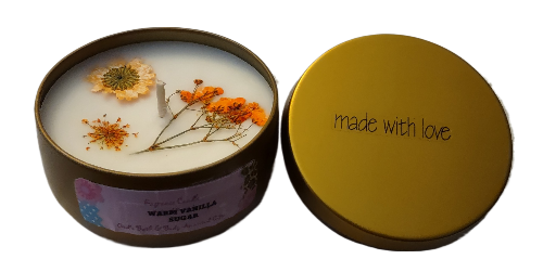 Warm Vanilla Sugar - 8oz metallic tin can with lid