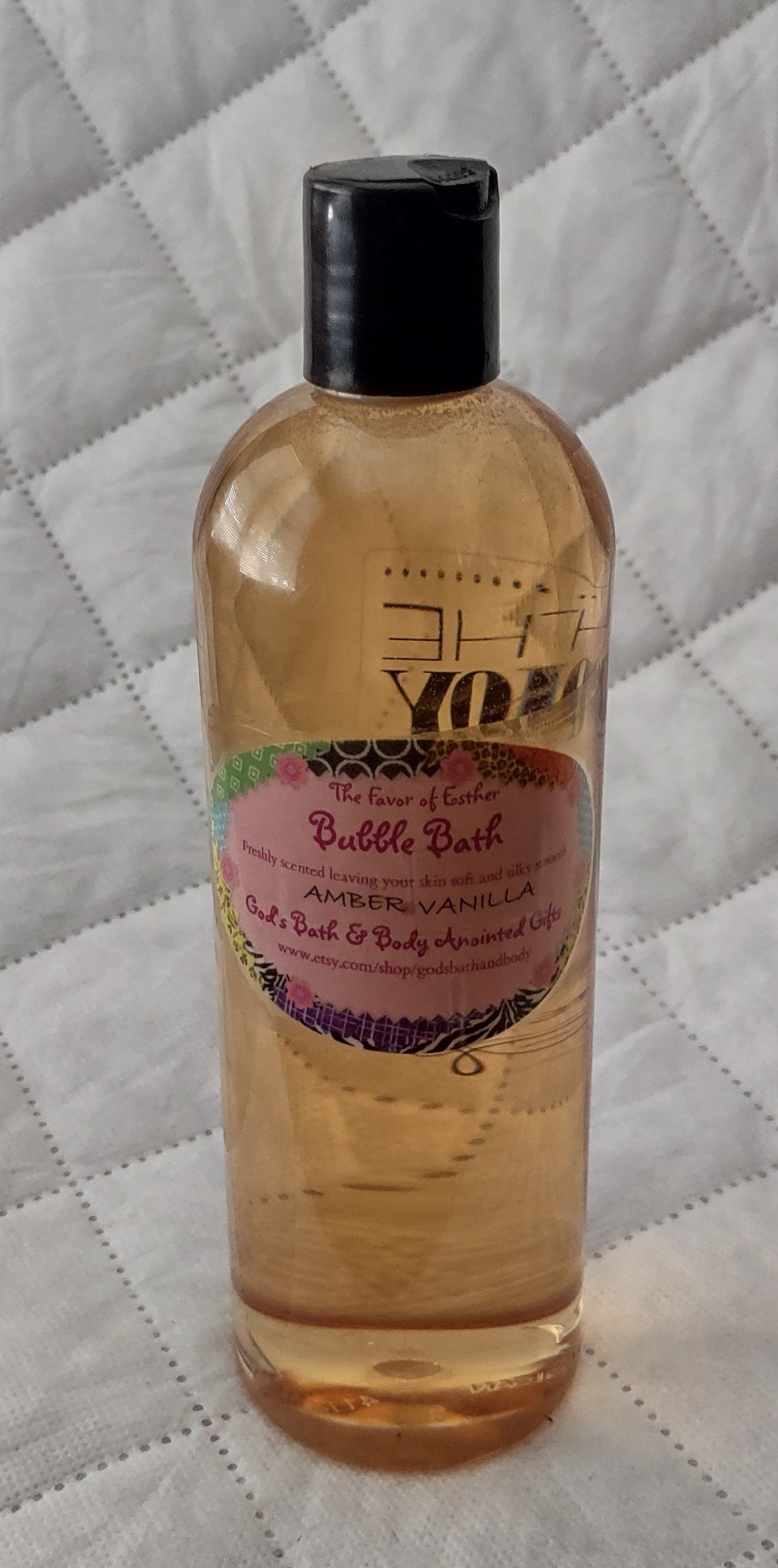 Amber Vanilla Fragrance Moisturizing Bubble Bath -16oz