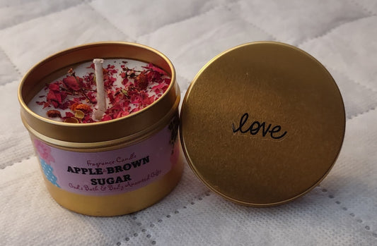 Apple Brown Sugar - 4oz metallic tin can with lid