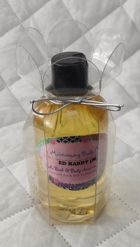 Ed Hardy Moisturizing Massage/Body Oil for men 8oz - our impression