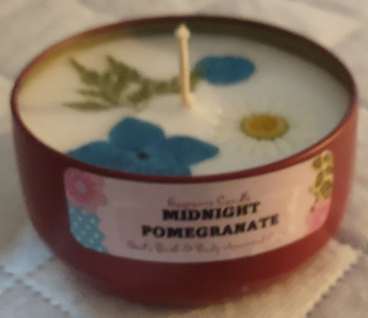 Midnight Pomegranate - 8oz metallic tin can with lid