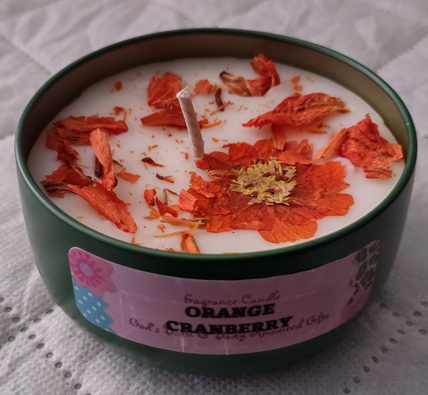 Orange Cranberry - 8oz metallic tin can with lid