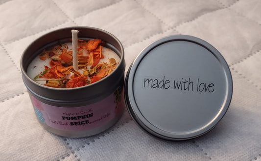 Pumpkin Spice - 4oz metallic tin can with lid