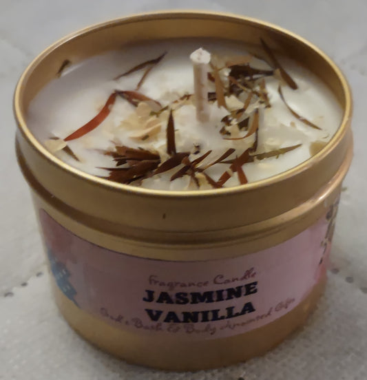 Jasmine Vanilla - 4oz metallic tin can with lid