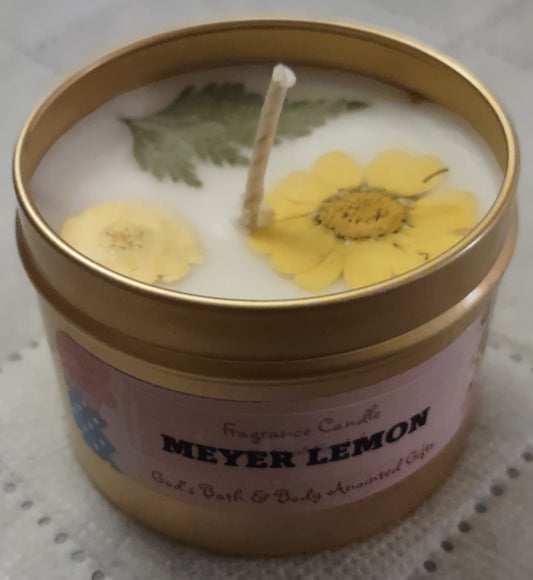 Meyer Lemon - 4oz metallic tin can with lid