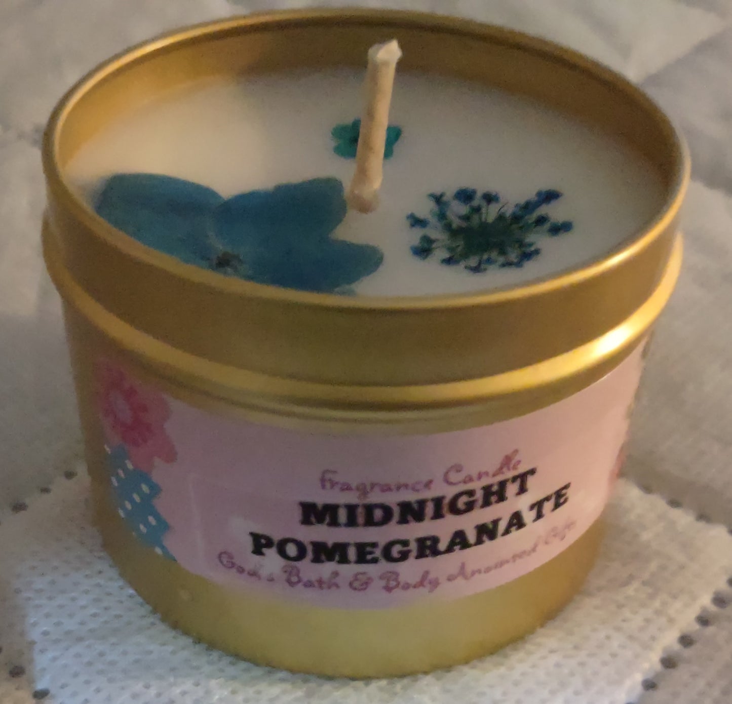 Midnight Pomegranate - 4oz metallic tin can with lid