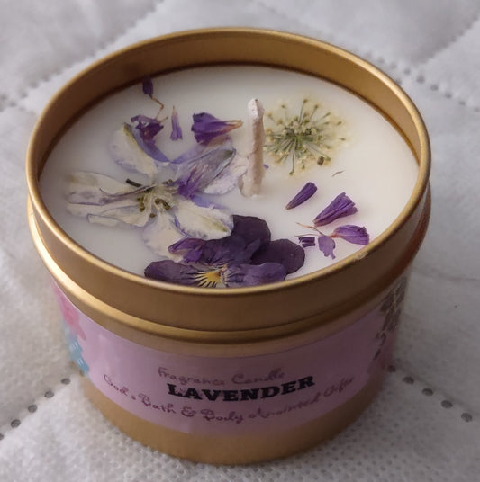 Lavender - 4oz metallic tin can with lid