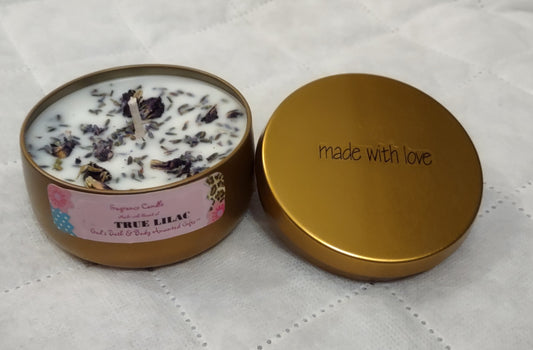 True Lilac - 8oz metallic tin can with lid