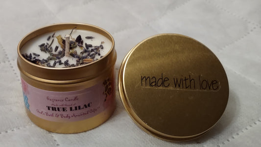 True Lilac - 4oz metallic tin can with lid