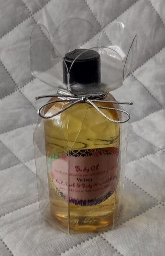 Vetiver Moisturizing Massage/Body Oil for men 8oz